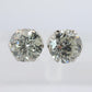 Diamond Stud Earrings. Platinum PT900 2.1ctw Diamond Claw Studs Earrings.
