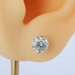 Diamond Stud Earrings. Platinum PT900 2.1ctw Diamond Claw Studs Earrings.