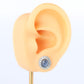 Star Sapphire Stud Earrings. Platinum PT900 Star Saphire Halo Diamond earrings.