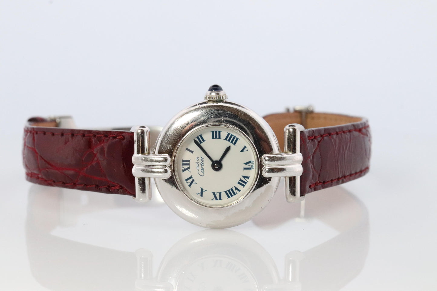 Genuine Cartier Watch. Must de Cartier Colisee Round Argent White Silver 1903