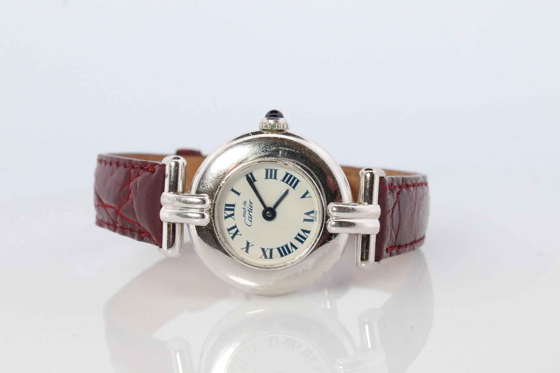 Genuine Cartier Watch. Must de Cartier Colisee Round Argent White Silver 1903