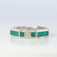 Vintage GUCCI Ring. 18k White Gold Links to Love Diamond Enamel Band.