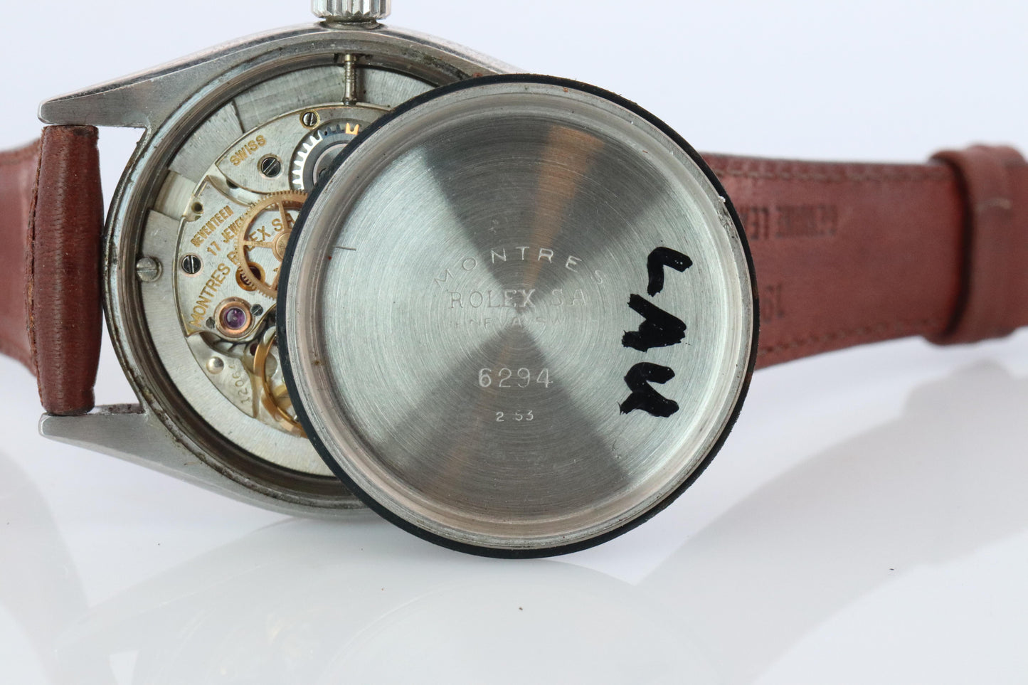ROLEX Watch. Rolex ref. 6294 Oysterdate Precision Rare SS/YG Fluted Bezel Mens.