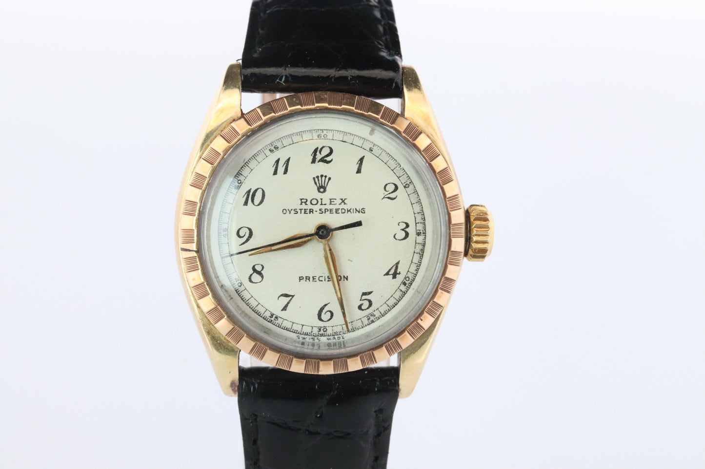 Vintage ROLEX Oyster Speedking. Rolex ref 6420. Gold Capped Mens Rolex.