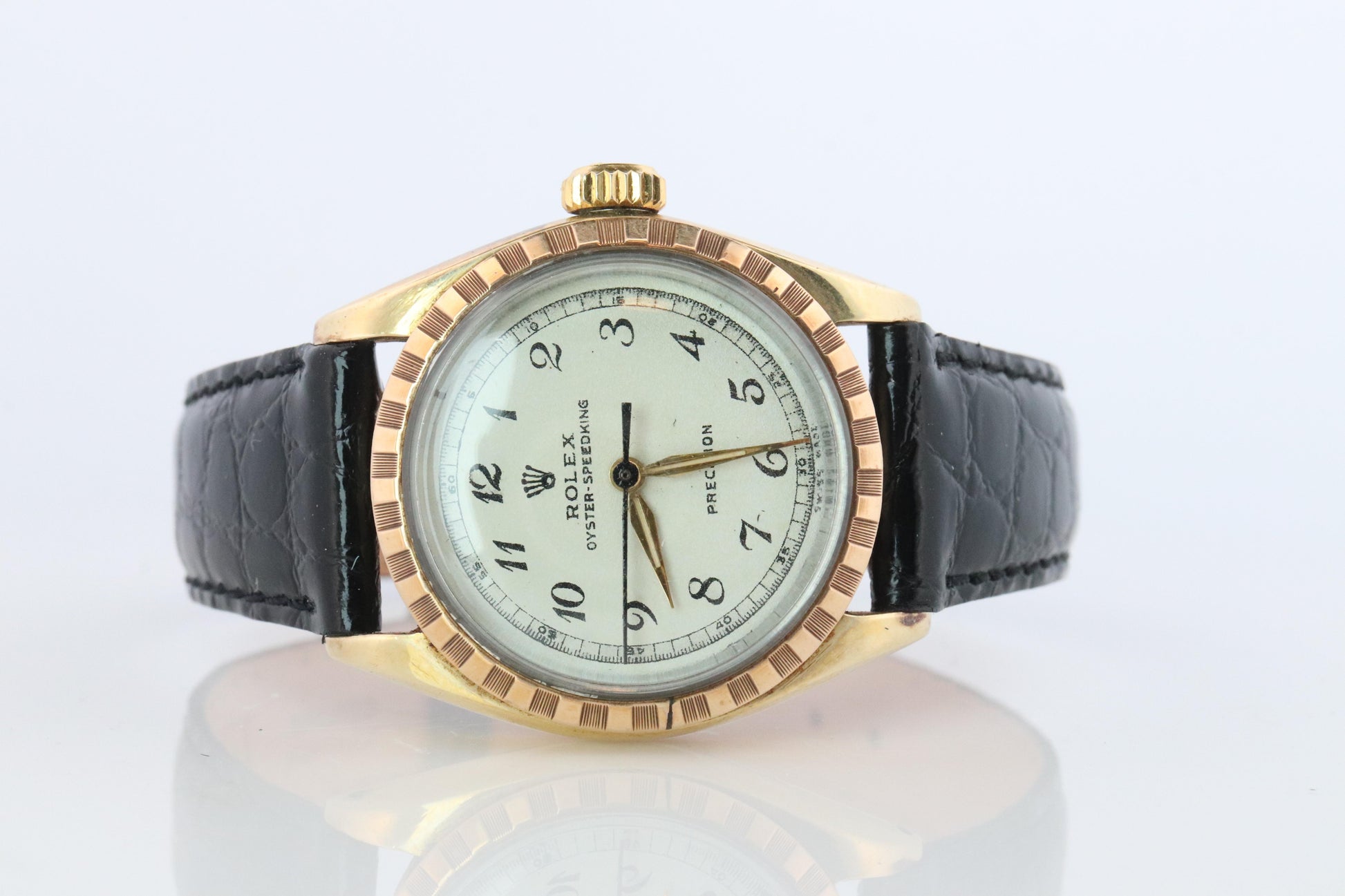 Vintage ROLEX Oyster Speedking. Rolex ref 6420. Gold Capped Mens Rolex.