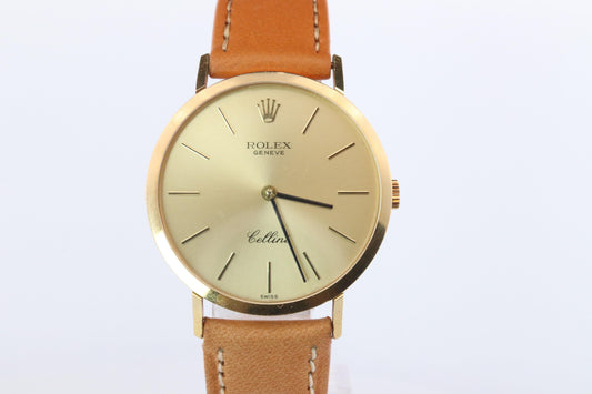 Genuine 18k Rolex Watch. 18k YG Rolex CELLINI 4112.