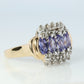 Le Vian Tanzanite and Diamond Ring 14k yellow gold Tanzanite Levian Cluster band