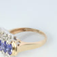 Le Vian Tanzanite and Diamond Ring 14k yellow gold Tanzanite Levian Cluster band