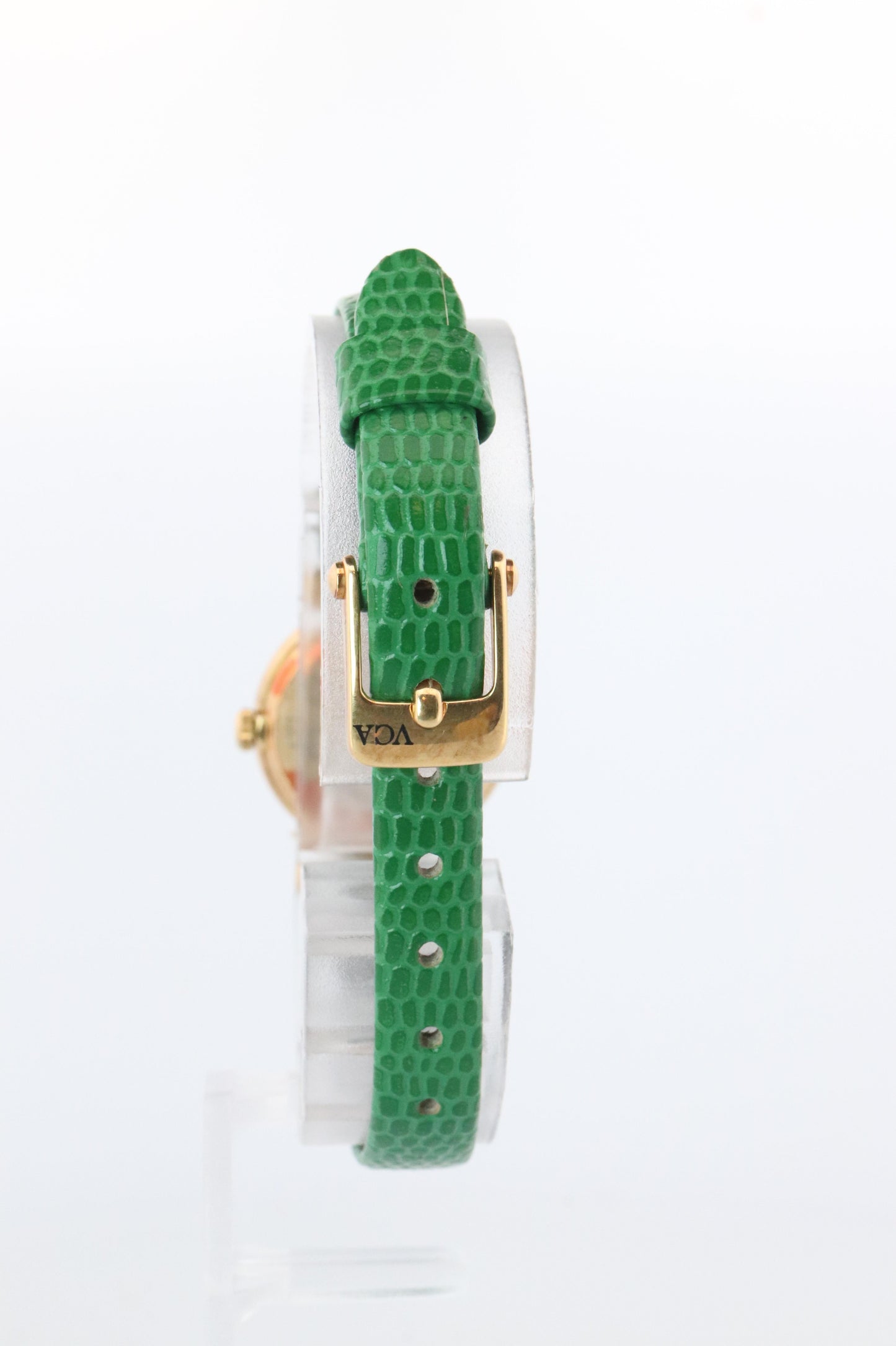 Van Cleef and Arpels 18901 B1 watch 18k Gold VCA Classique Emerald Diamond Bezel