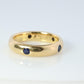 CARTIER 18k 750 Yellow Gold Ring. Cartier Sapphire Stella Bezel 4mm Band.