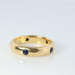 CARTIER 18k 750 Yellow Gold Ring. Cartier Sapphire Stella Bezel 4mm Band.