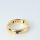 CARTIER 18k 750 Yellow Gold Ring. Cartier Sapphire Stella Bezel 4mm Band.