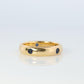 CARTIER 18k 750 Yellow Gold Ring. Cartier Sapphire Stella Bezel 4mm Band.