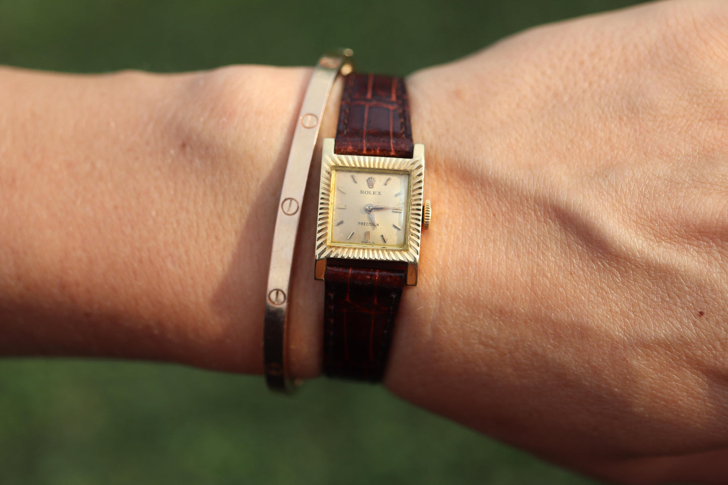 Genuine 18k Rolex Precision Watch. 18k Gold Ladies 8790 Rolex Fully serviced