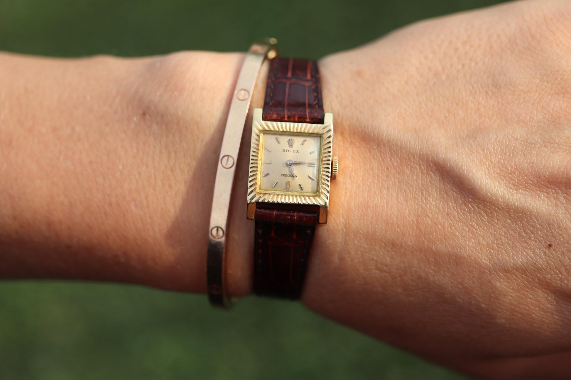 Genuine 18k Rolex Precision Watch. 18k Gold Ladies 8790 Rolex Fully serviced