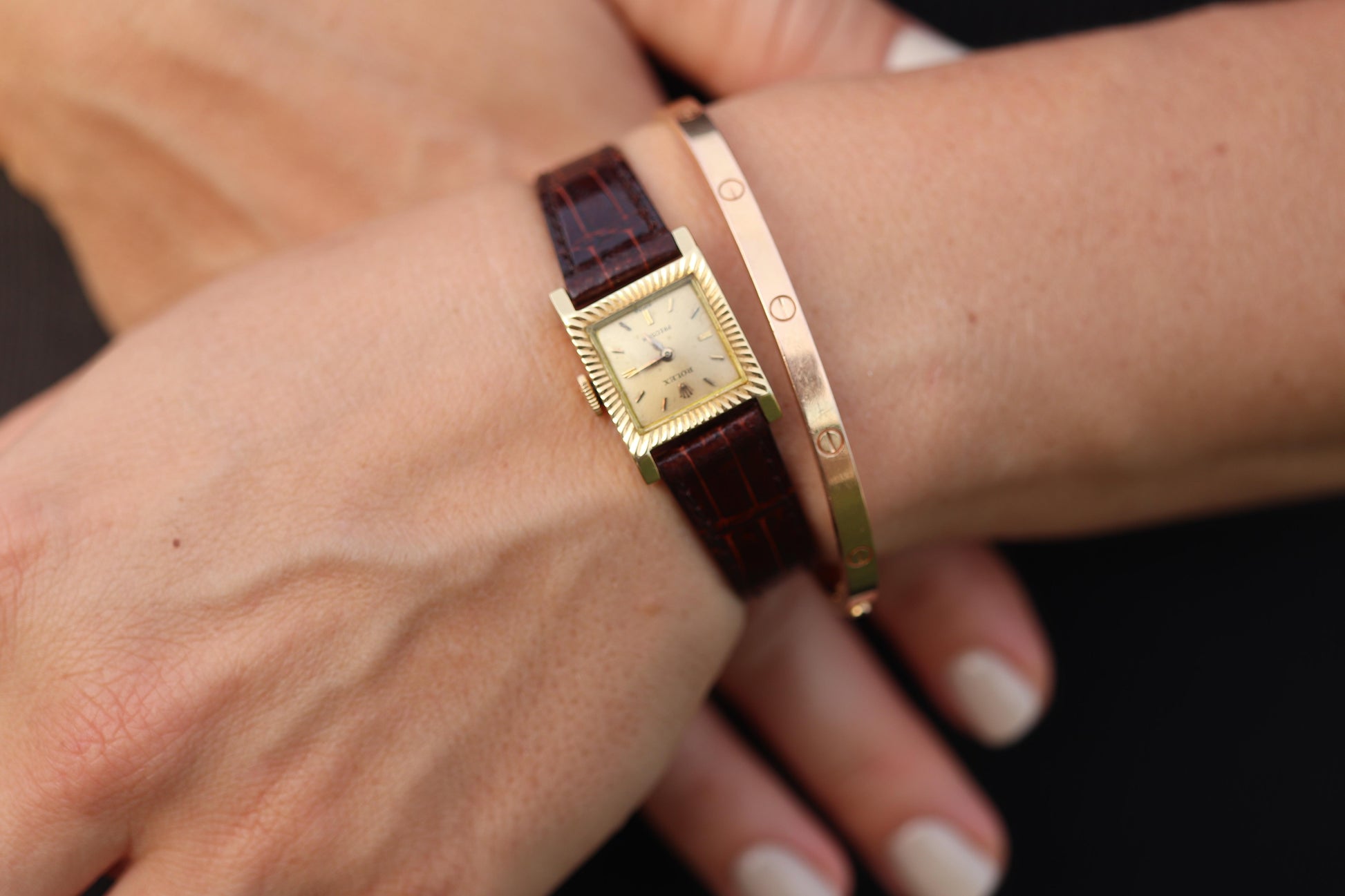 Genuine 18k Rolex Precision Watch. 18k Gold Ladies 8790 Rolex Fully serviced