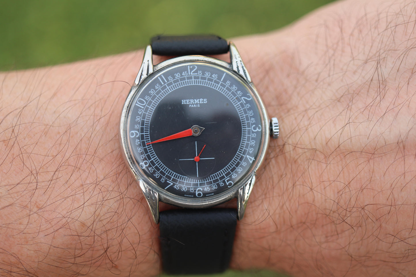 Vintage HERMES Single Hand Watch. Hermes One Hand Dress Watch.