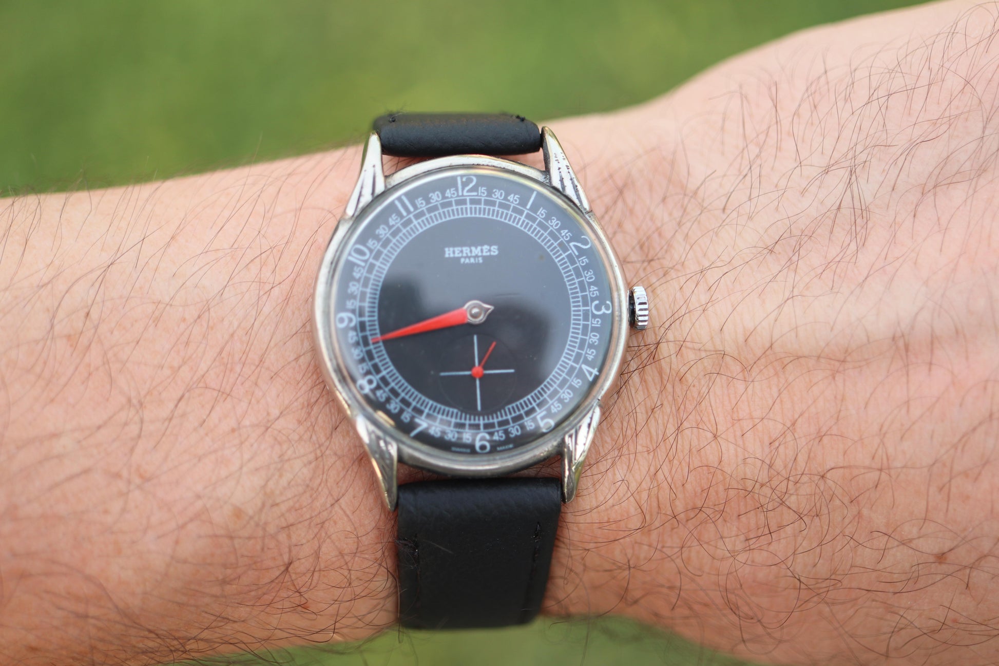 Vintage HERMES Single Hand Watch. Hermes One Hand Dress Watch.