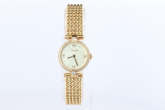Genuine 18k Cartier Diamond Watch. Cartier Colisee 866026 18K YG Ladies Watch