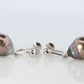 TASAKI Earrings. Genuine Platinum Tahitian Pearl Blister. PT900 Large Tahitian