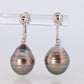 TASAKI Earrings. Genuine Platinum Tahitian Pearl Blister. PT900 Large Tahitian