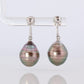 TASAKI Earrings. Genuine Platinum Tahitian Pearl Blister. PT900 Large Tahitian