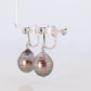 TASAKI Earrings. Genuine Platinum Tahitian Pearl Blister. PT900 Large Tahitian