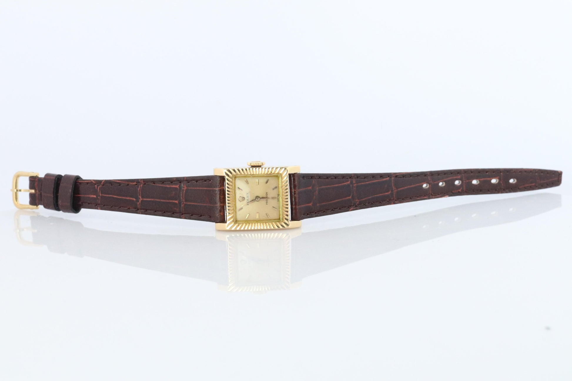 Genuine 18k Rolex Precision Watch. 18k Gold Ladies 8790 Rolex Fully serviced