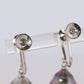 TASAKI Earrings. Genuine Platinum Tahitian Pearl Blister. PT900 Large Tahitian