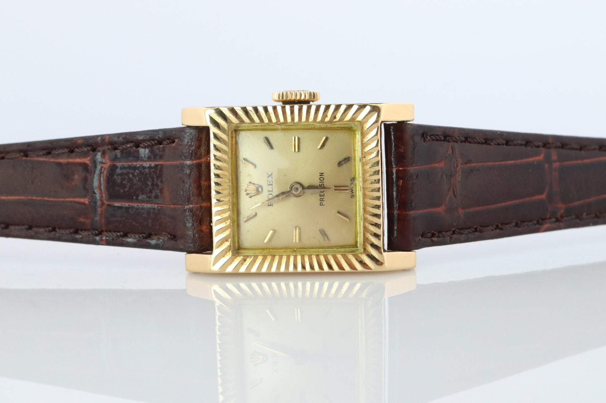 Genuine 18k Rolex Precision Watch. 18k Gold Ladies 8790 Rolex Fully serviced