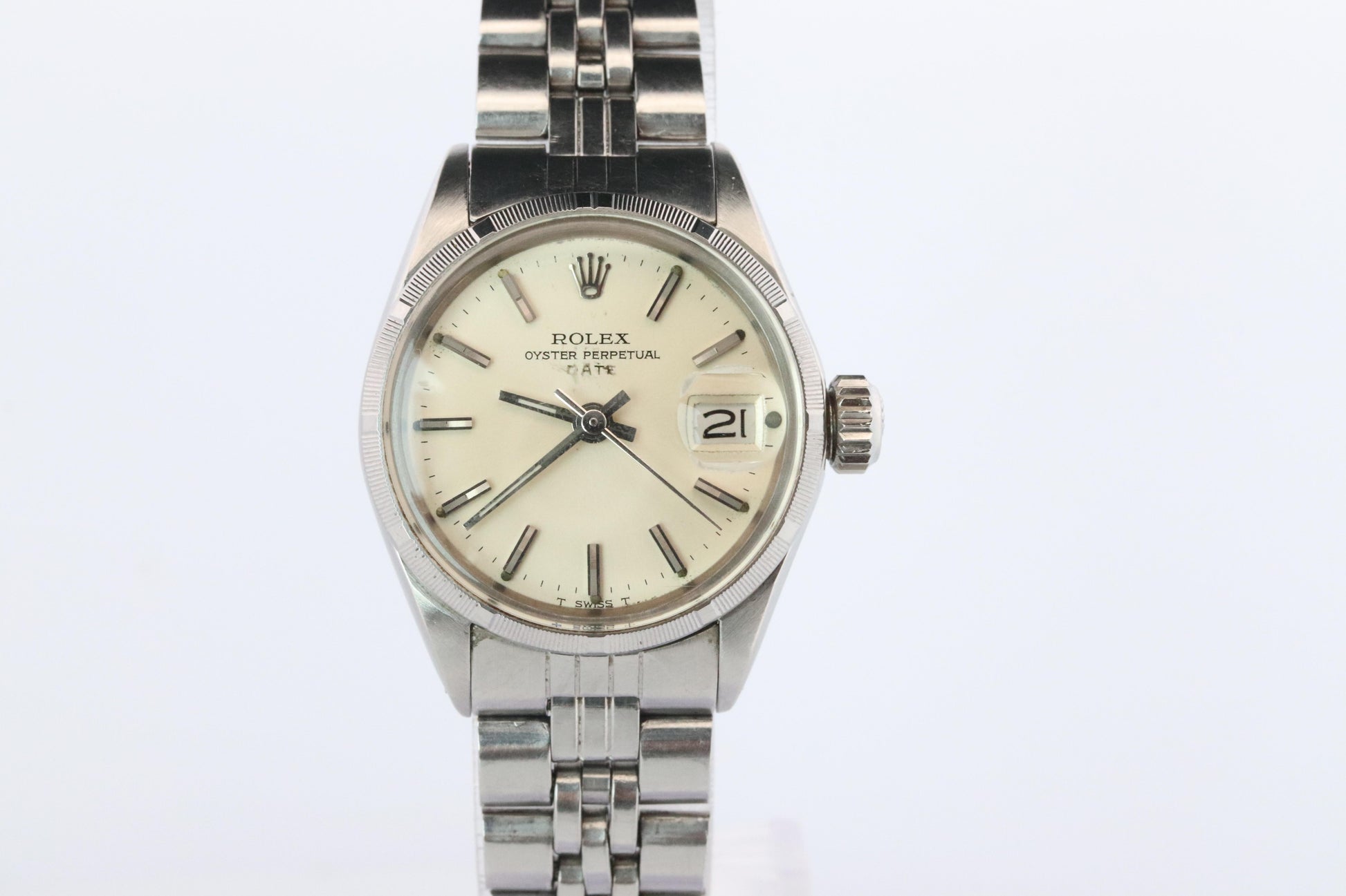 Genuine Rolex 6519 Watch. 18k and SS ROLEX Oyster Perpetual Date Automatic