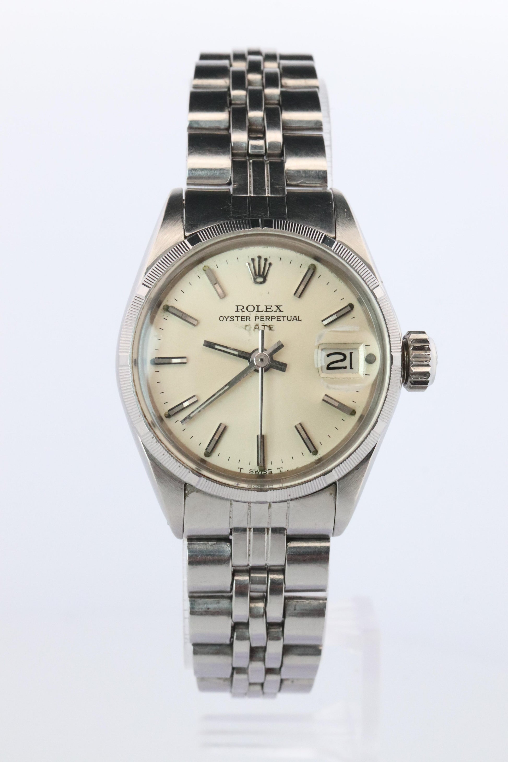 Genuine Rolex 6519 Watch. 18k and SS ROLEX Oyster Perpetual Date Automatic
