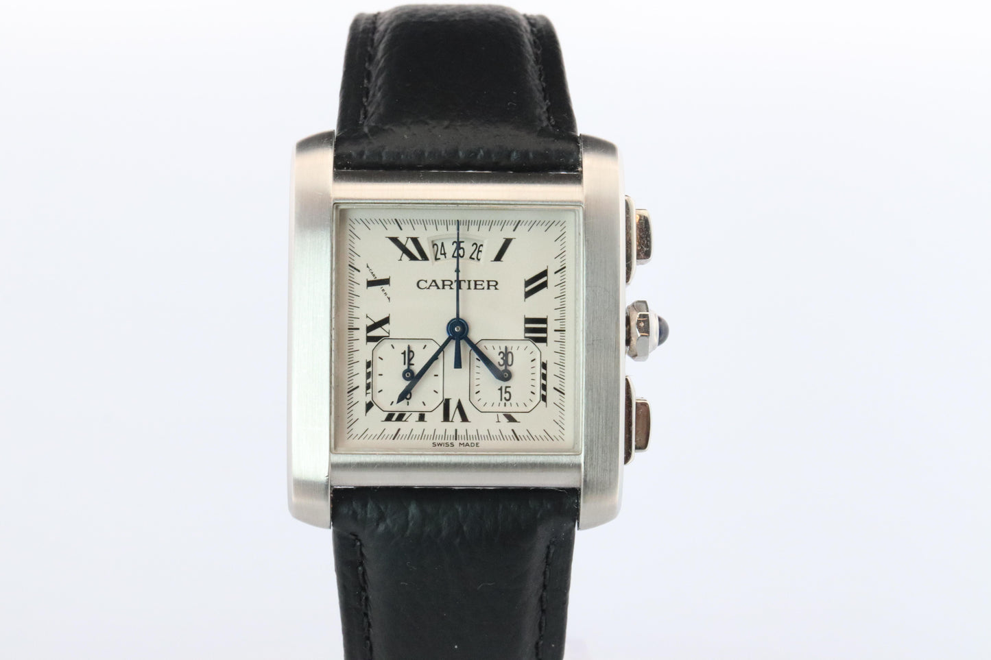 Vintage Cartier Tank Francaise Chronoflex Watch. 2531 Yearling XXL