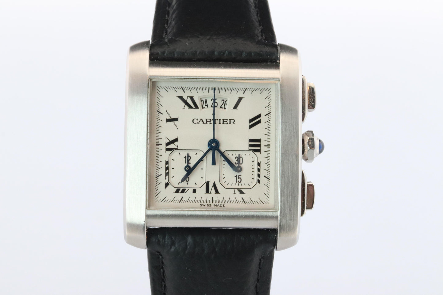 Vintage Cartier Tank Francaise Chronoflex Watch. 2531 Yearling XXL
