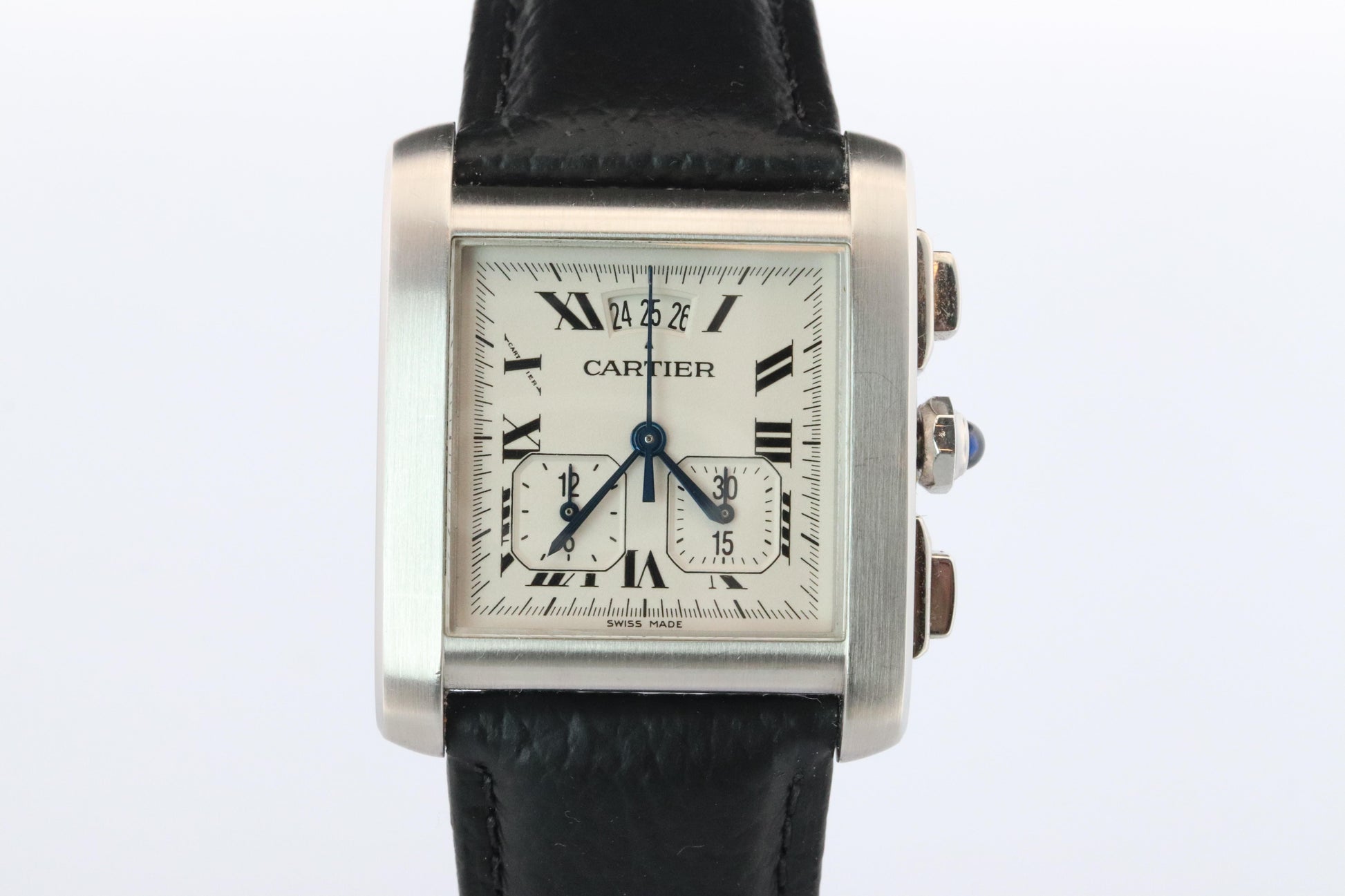 Vintage Cartier Tank Francaise Chronoflex Watch. 2531 Yearling XXL
