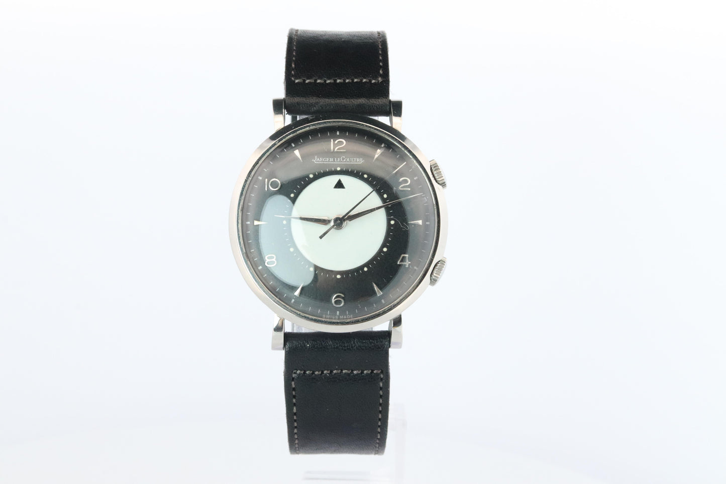 Jaeger Le Coultre Alarm Watch. JLC "Don Draper" Tuxedo Dial E855 Memovox.