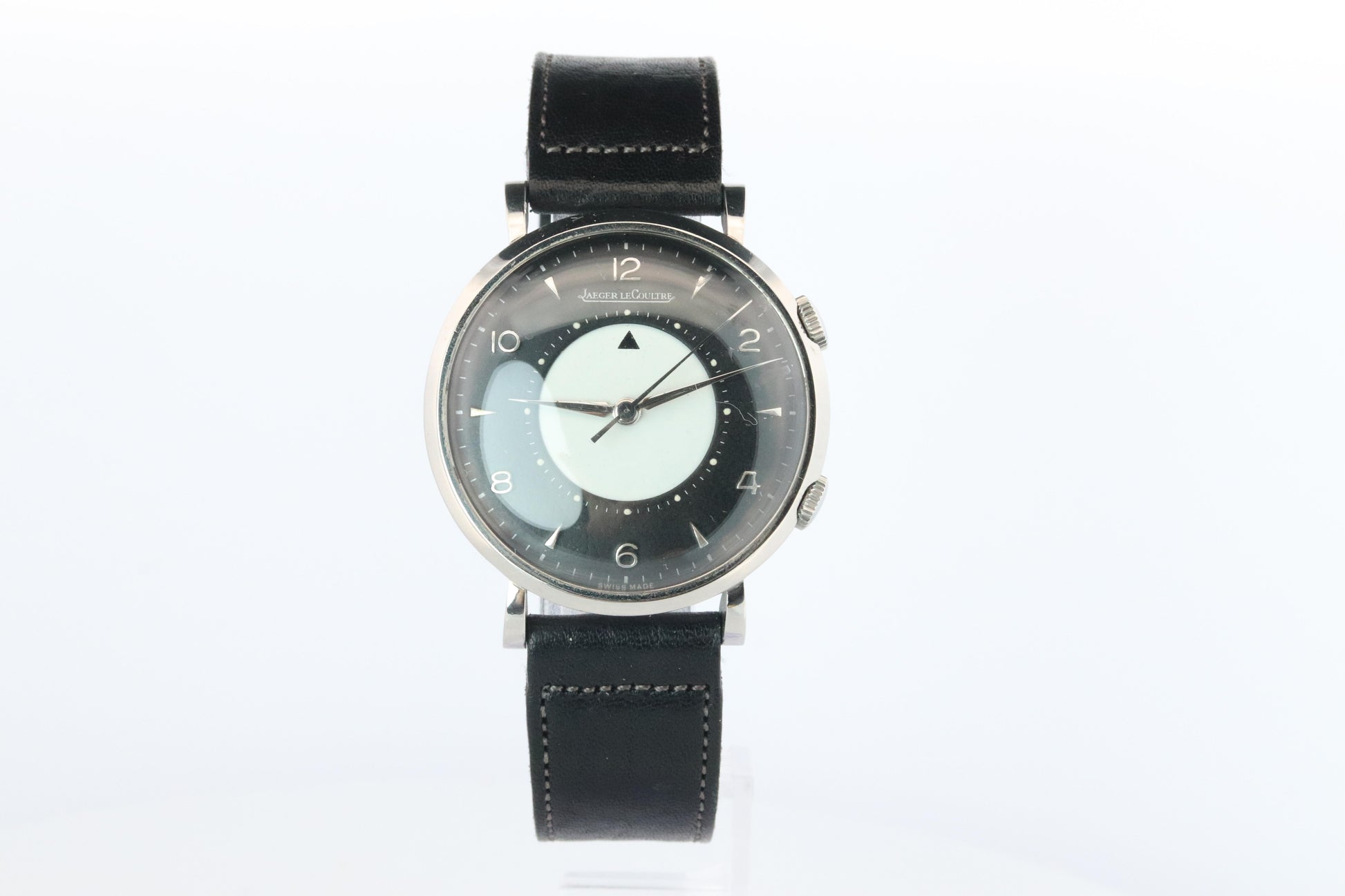 Jaeger Le Coultre Alarm Watch. JLC "Don Draper" Tuxedo Dial E855 Memovox.