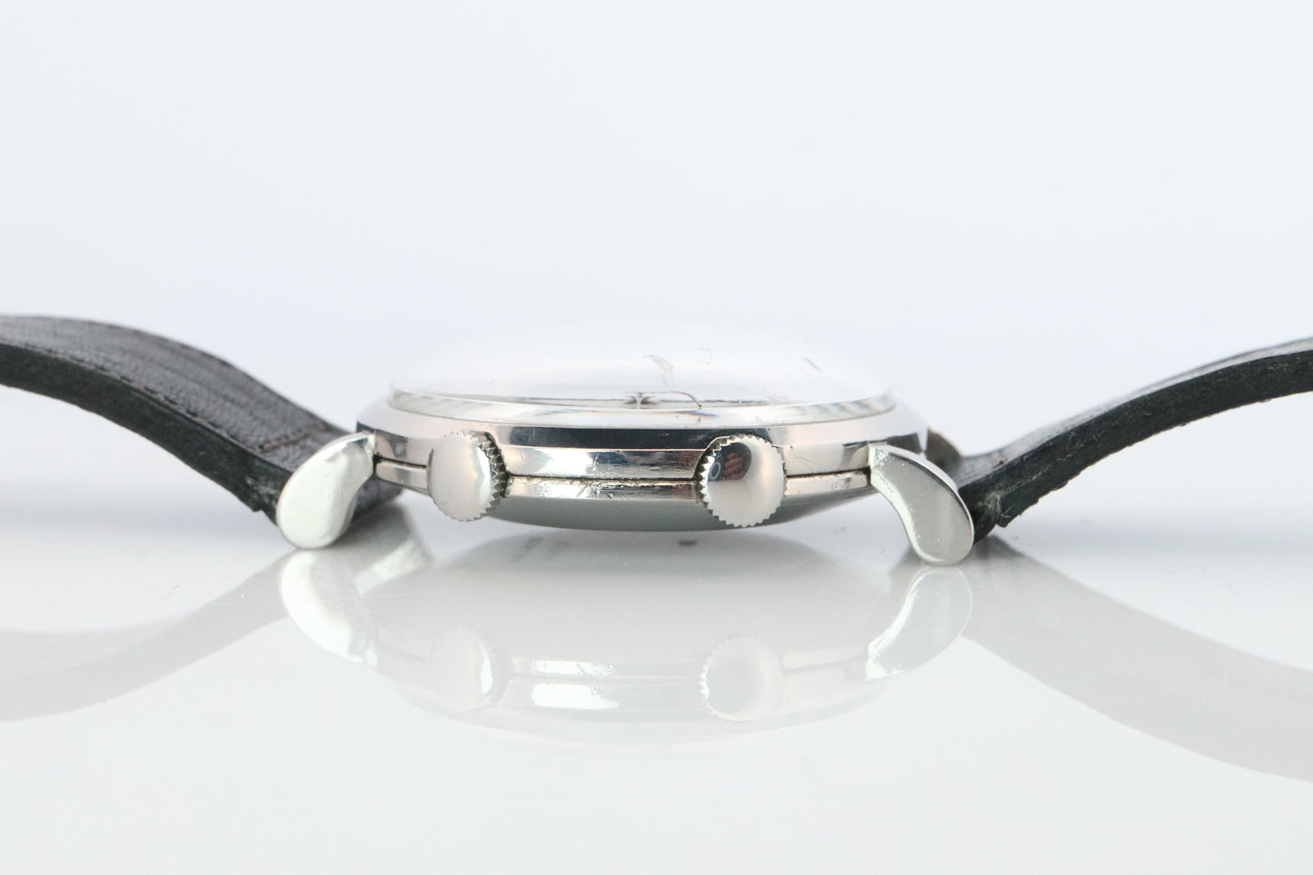 Jaeger Le Coultre Alarm Watch. JLC "Don Draper" Tuxedo Dial E855 Memovox.