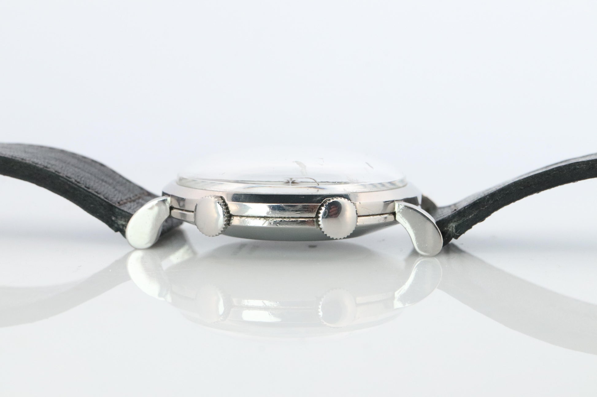Jaeger Le Coultre Alarm Watch. JLC "Don Draper" Tuxedo Dial E855 Memovox.