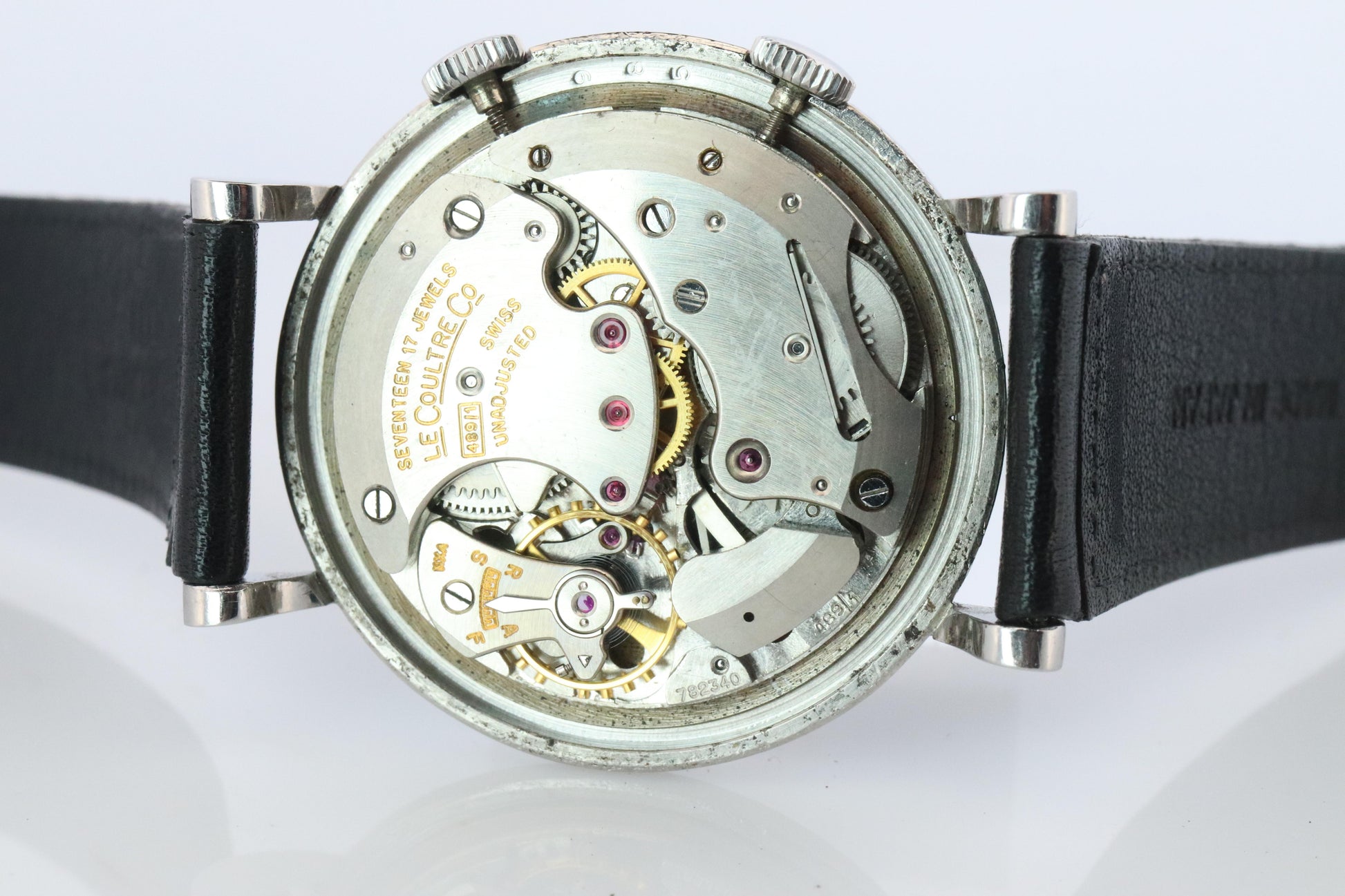 Jaeger Le Coultre Alarm Watch. JLC "Don Draper" Tuxedo Dial E855 Memovox.