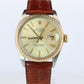 Genuine Rolex 1505 Watch. Rolex Oyster Perpetual Date 34mm Engine Turned Bezel