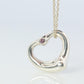 Tiffany and Co Heart Pendant. Sterling Silver 925 T&Co Pink sapphire Heart.