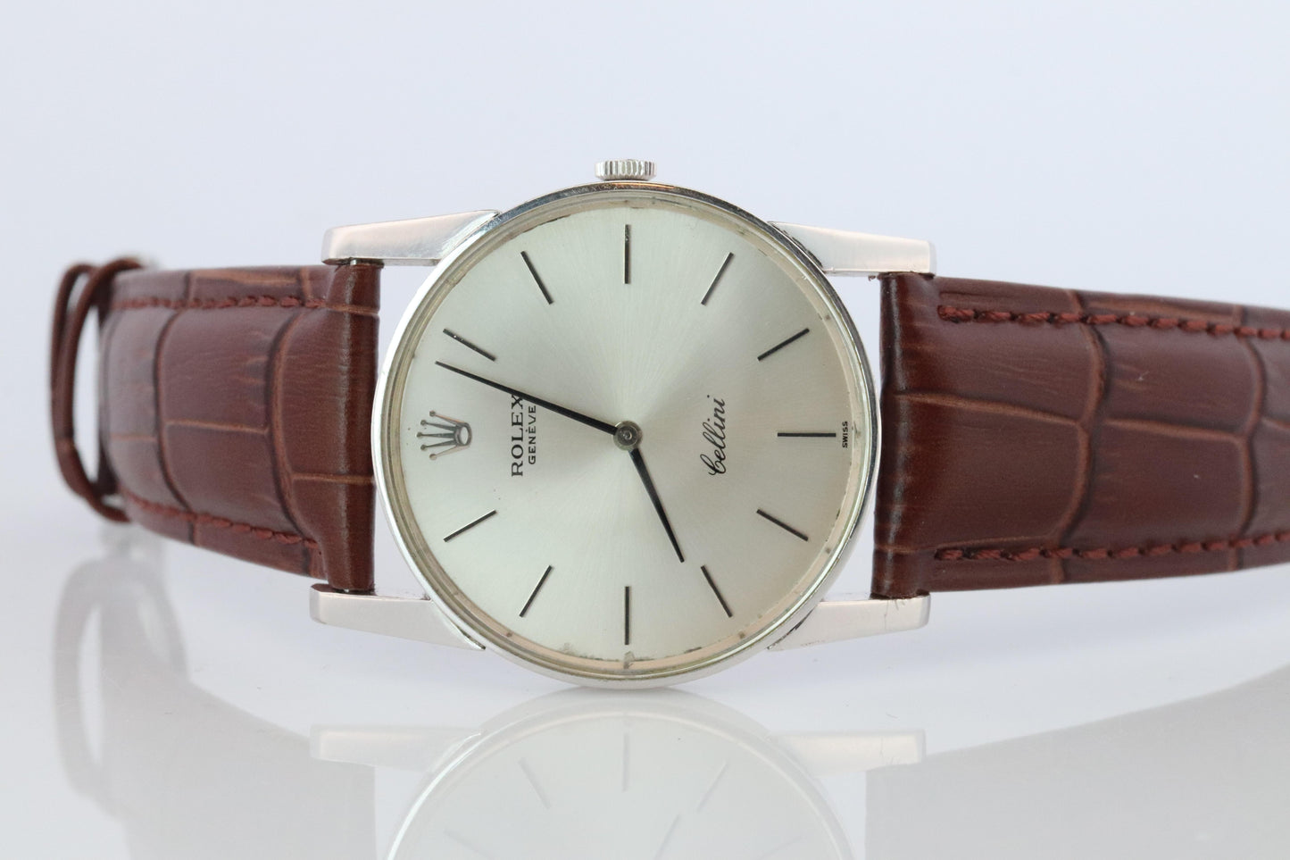 Genuine 18k Rolex 3833 Watch. 18k WG Rolex 31mm CELLINI 3833.