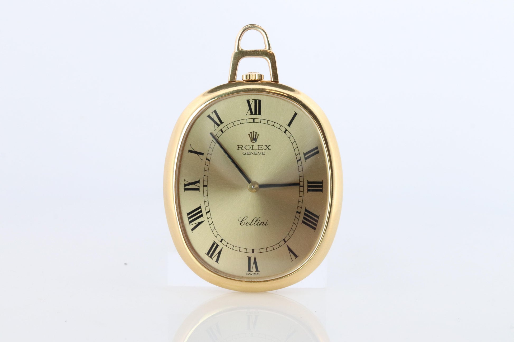 18k Rolex Cellini 3729 Pocket Watch. 18k Yellow gold Rolex Oval Ellipse Pocket