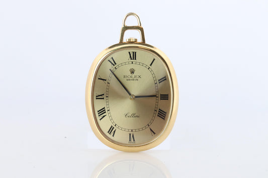 18k Rolex Cellini 3729 Pocket Watch. 18k Yellow gold Rolex Oval Ellipse Pocket