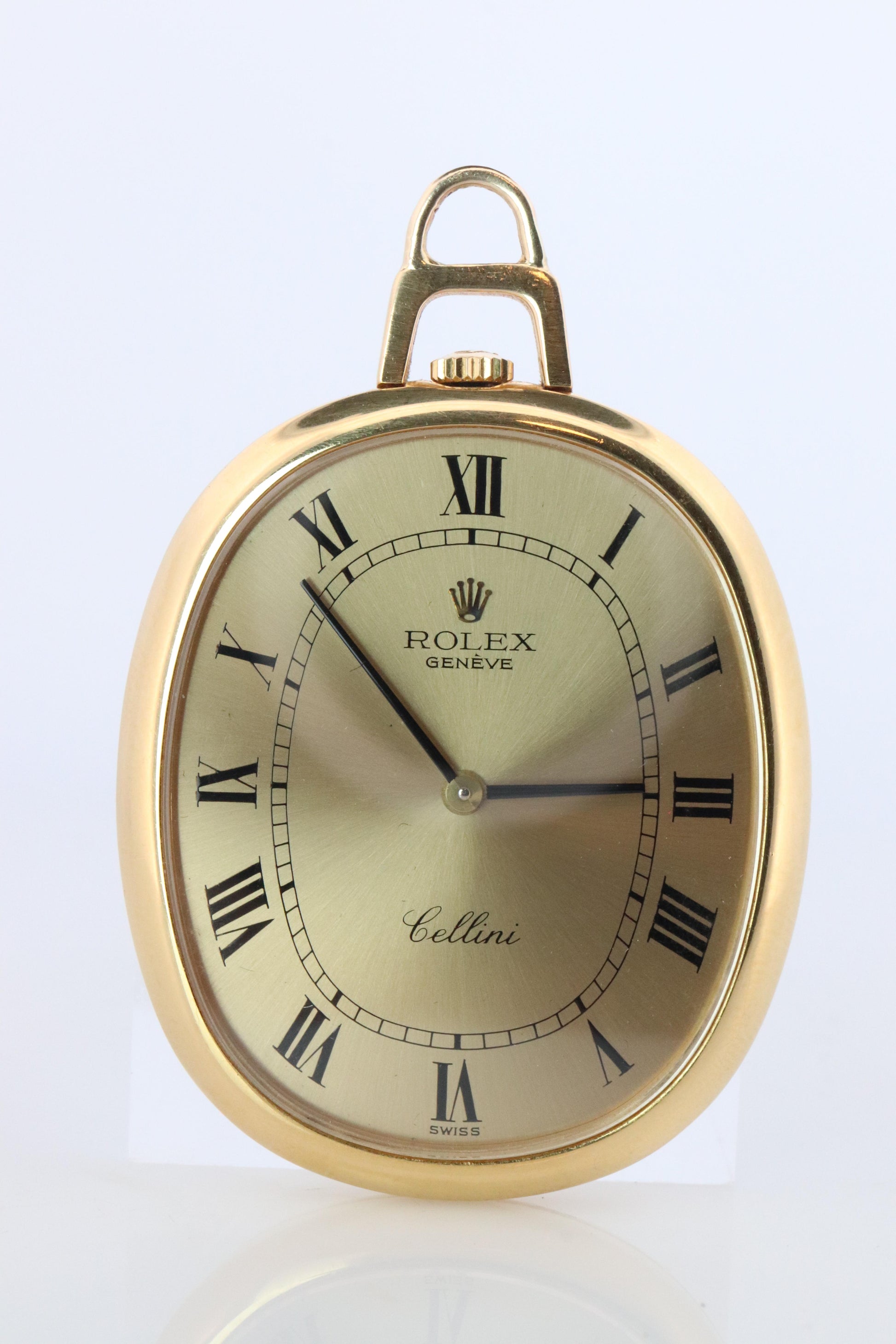 18k Rolex Cellini 3729 Pocket Watch. 18k Yellow gold Rolex Oval Ellipse Pocket