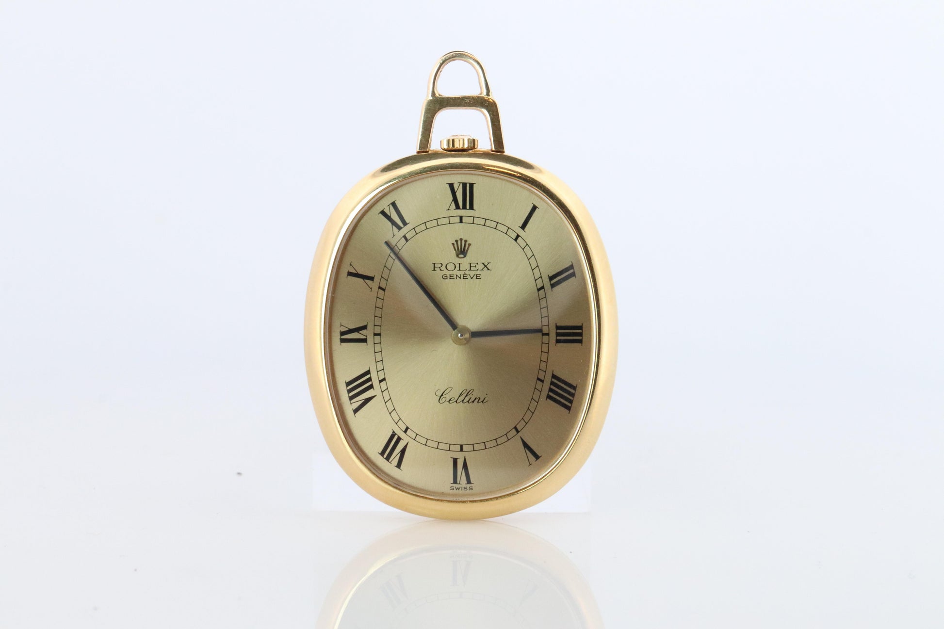 18k Rolex Cellini 3729 Pocket Watch. 18k Yellow gold Rolex Oval Ellipse Pocket
