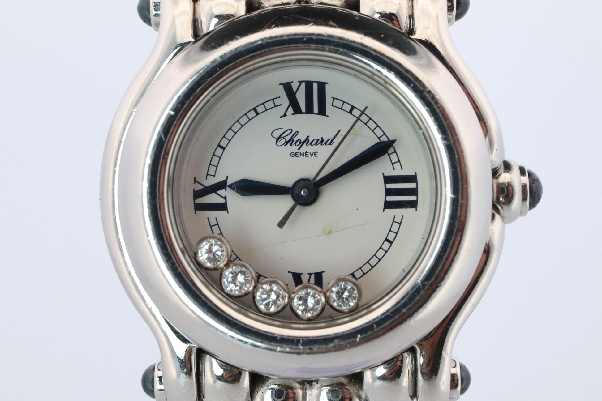 Chopard Happy Sport Sapphire Diamond Watch. Chopard LUC 27/8250-23 Ladies