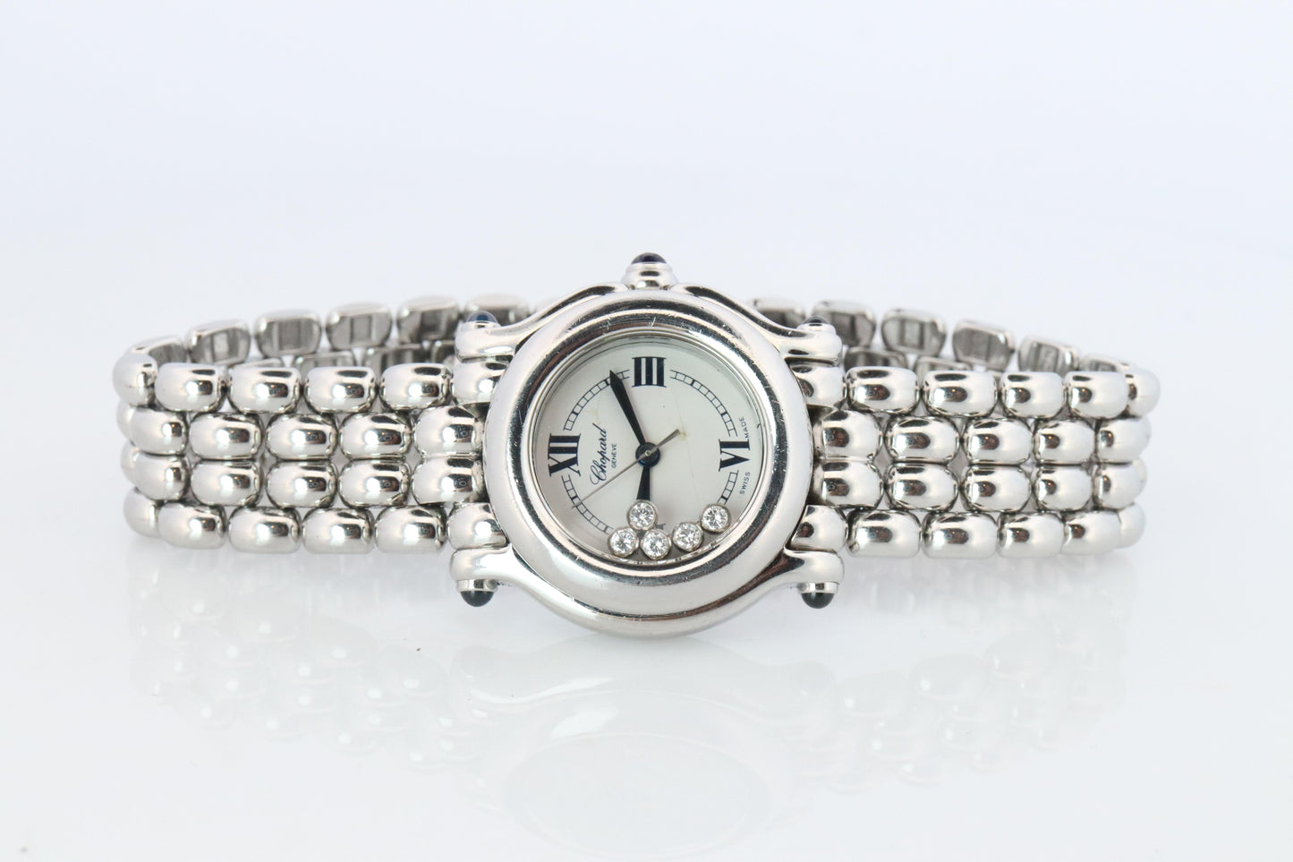 Chopard Happy Sport Sapphire Diamond Watch. Chopard LUC 27/8250-23 Ladies