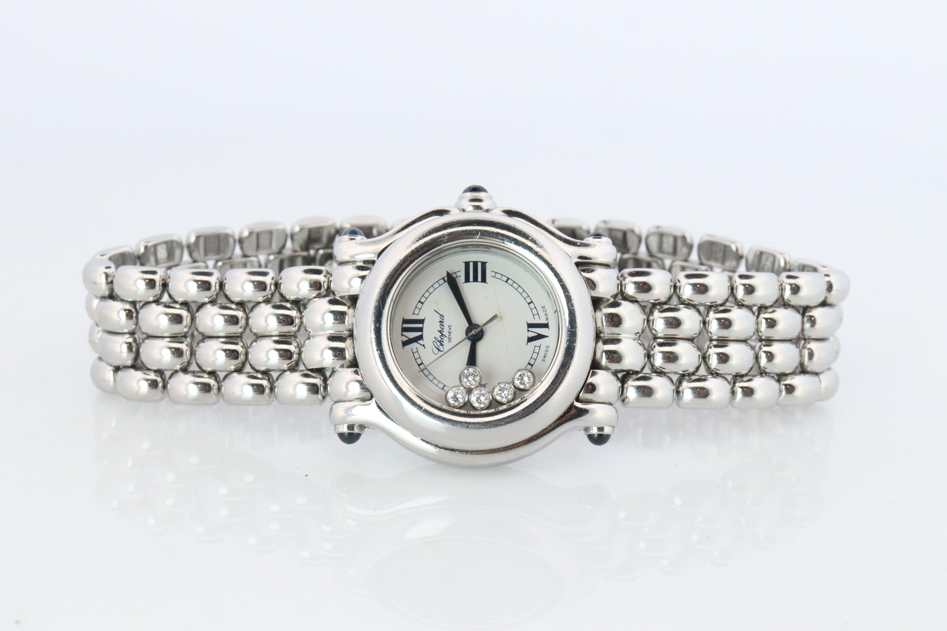 Chopard Happy Sport Sapphire Diamond Watch. Chopard LUC 27/8250-23 Ladies